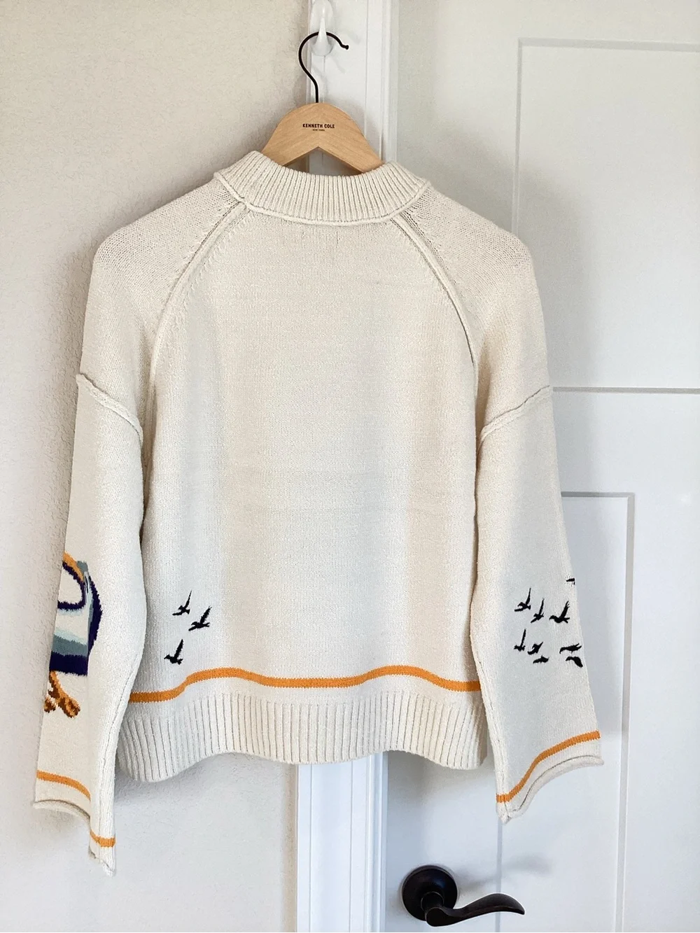 🌊Anthropologie Lost Coast Long-Sleeve Crewneck Sweater Pilcro NEW Small - Picture 11 of 15